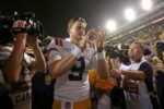NCAA Football: LSU Tigers celebrate their win against the Aggies
