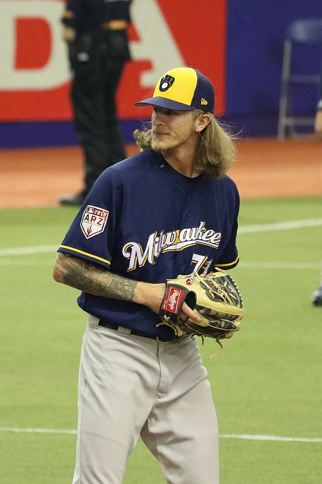 picture of MLB closer and pitcher Josh Hader, traded at MLB trade deadline from Milwaukee Brewers to San Diego Padres