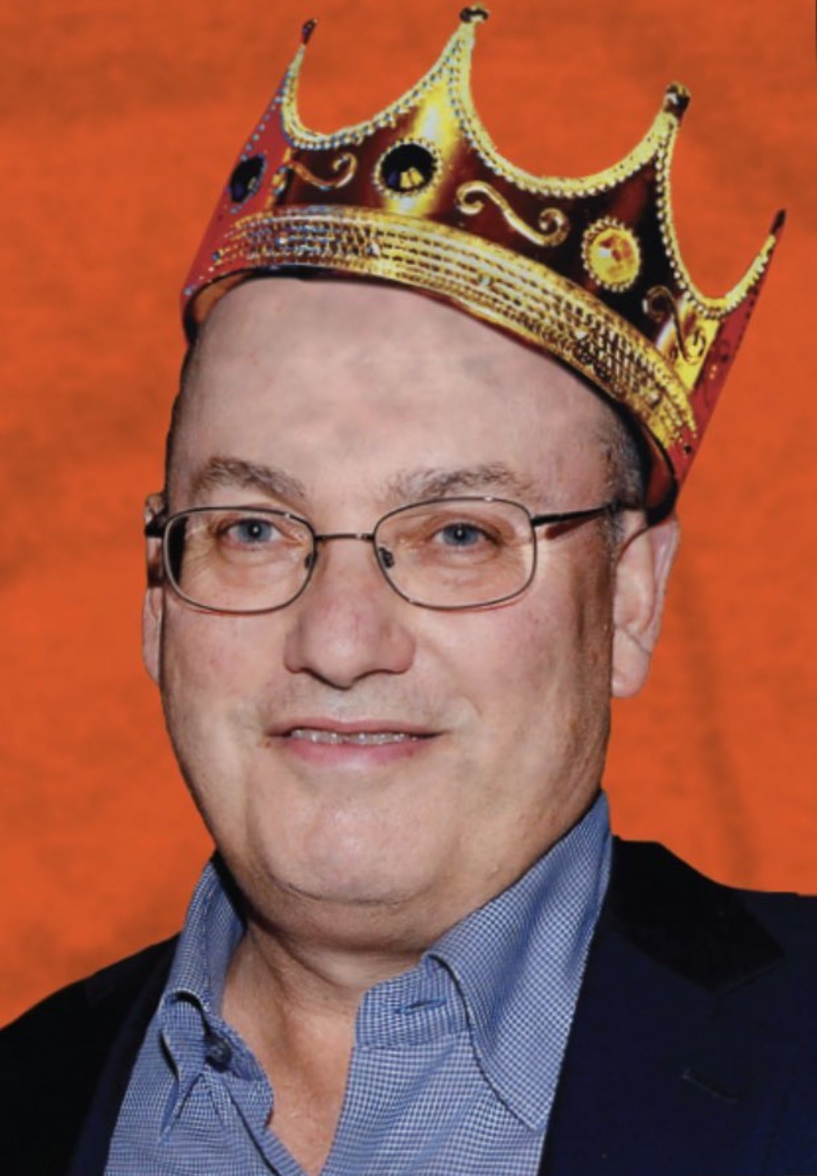 photoshopped picture of Mets owner Steve Cohen with crown on