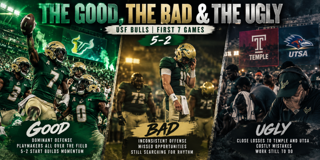 USF Football: The Good, Bad, and Ugly Through Seven Games